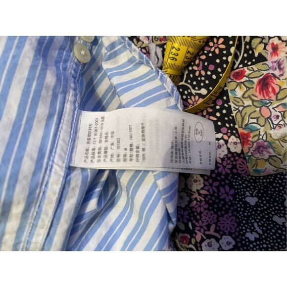 Abercrombie & Fitch Mens Blue & White Stripes Muscles Fit Dress Shirt Size M - Picture 2 of 10